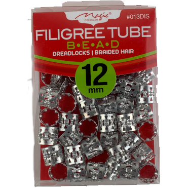 Magic Collection 12MM Silver Filigree Tube #013DIS