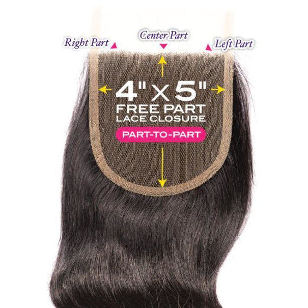 Janet Collection 100% Virgin Human Hair 4" X 5" Melt HD Transparent Lace Frontal Closure - Body