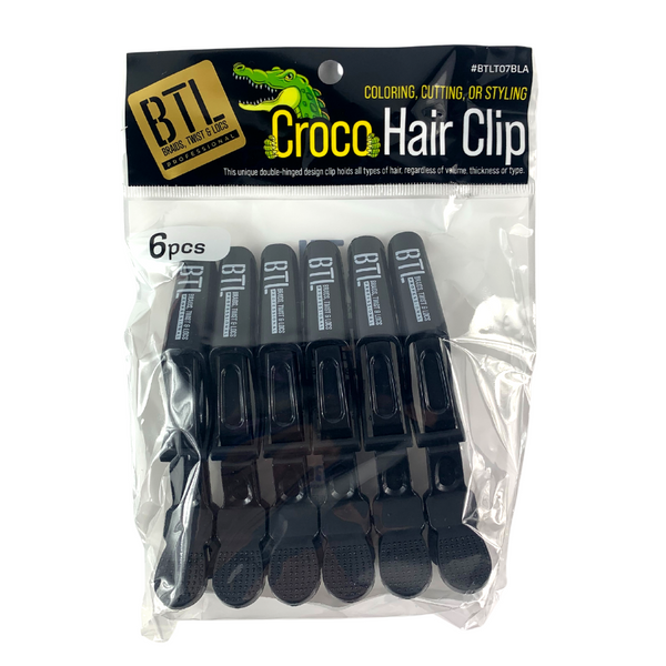 BTL Croco Hair Clips 6 PCS - BTLT07BLA