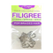Magic Collection Filigree Hair Tube With Egyptian Accessory, Silver
