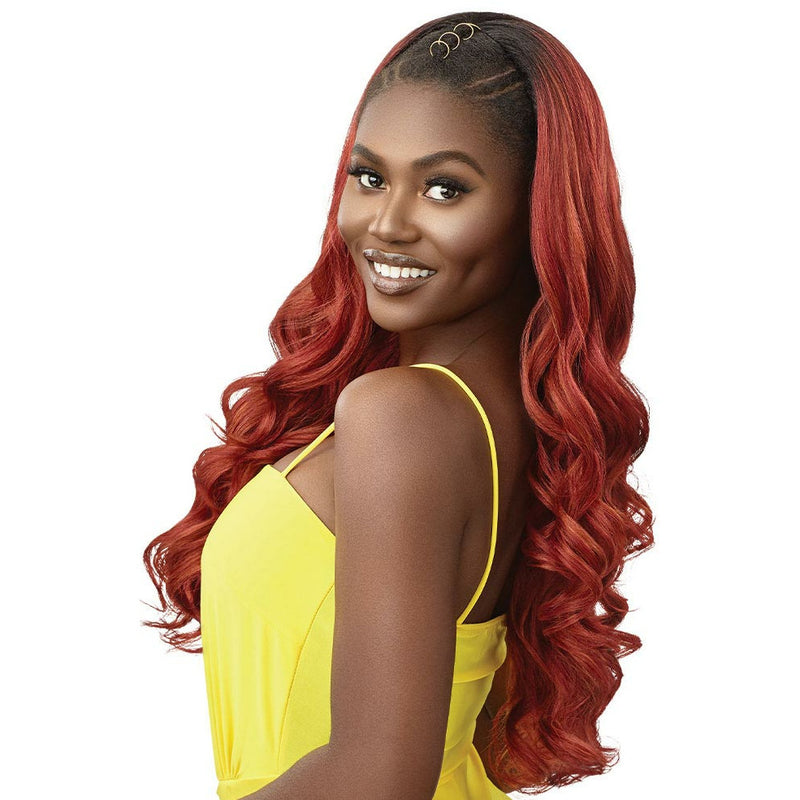 Outre Converti-Cap Synthetic Drawstring Half Wig - Luscious Angel