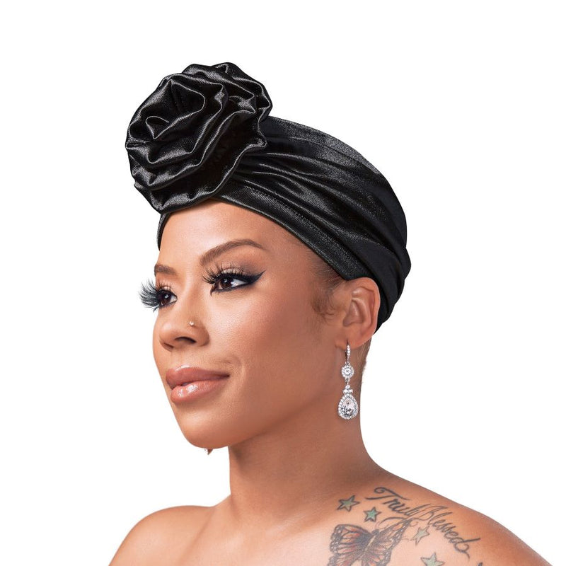 Red by Kiss Keyshia Cole x Luxe Silky Top Knot Turban - HQ55 Black