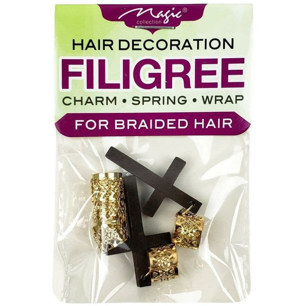 Magic Collection Filigree Tube With Cross, Gold #FILICHA14