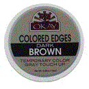 OKAY Colored Edges Temporary Color Gray Touch Up .5 oz Dark Brown