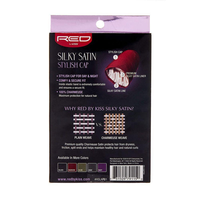 Red by Kiss Professional X-Large Silky Satin Stylish Cap Assorted - HSLAP01A