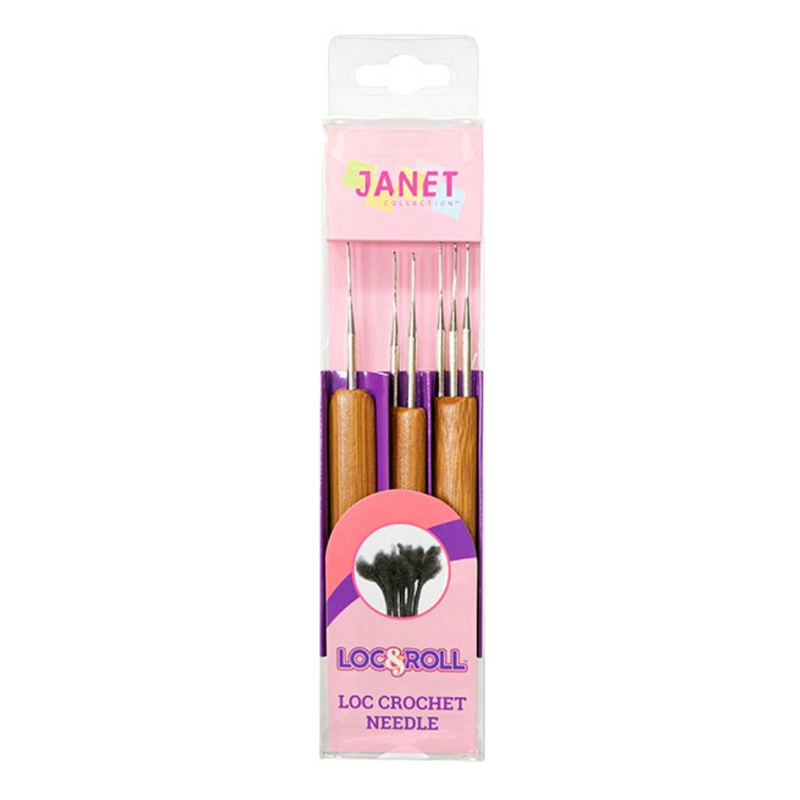 Janet Collection Loc & Roll Crochet Needle 3 PCS