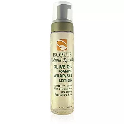 Isoplus Natural Remedy Olive Oil Foaming Wrap/Set Lotion 8.5 OZ