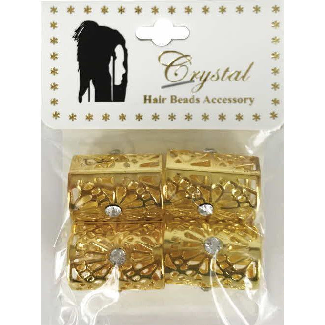 Crystal Hair Bead Accessory Hair Braid Tube Jumbo With Rhinestone