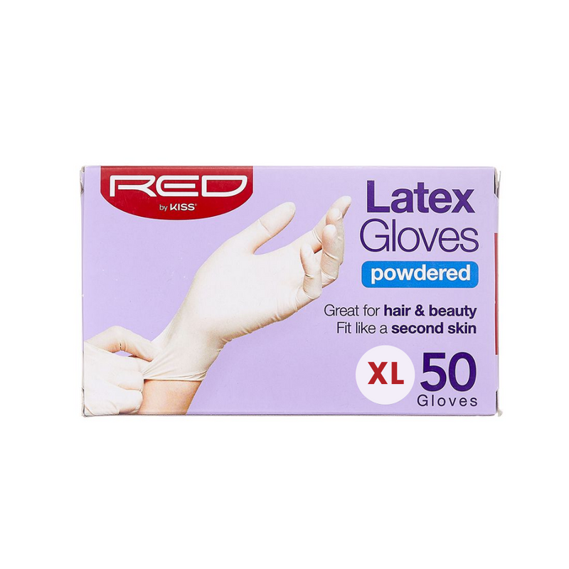 RED By Kiss Powdered Latex Gloves - XL 50CT