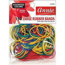 Annie Assorted Colors Large Rubber Bands 150 PC