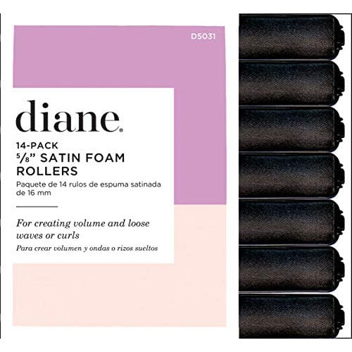 Diane 5/8 Satin Foam Rollers 14-Pack #5031