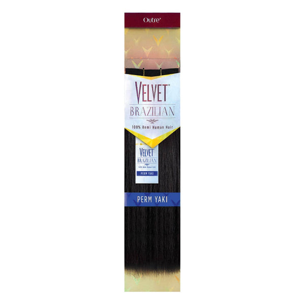 Outre Velvet Brazilian 100% Remi Human Hair Weave – Perm Yaki