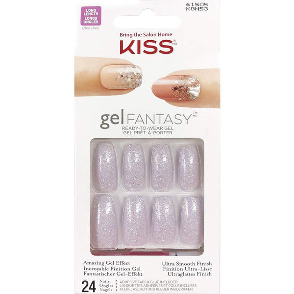 Kiss Gel Fantasy Nails – KGN53 (Lilac & Glitter)