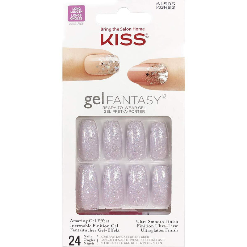 Kiss Gel Fantasy Nails – KGN53 (Lilac & Glitter)