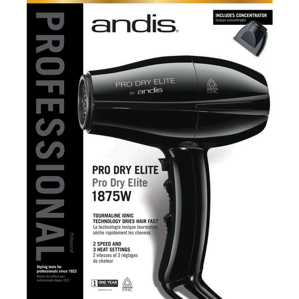 Andis Professional Pro Dry Elite 1875W #84025 | Black Hairspray