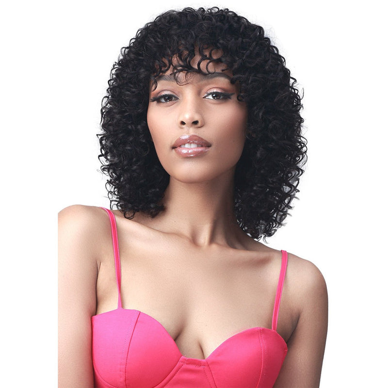 Bobbi Boss Natural Curly Style 100% Human Hair Wig - MH1282 Brone | Black Hairspray