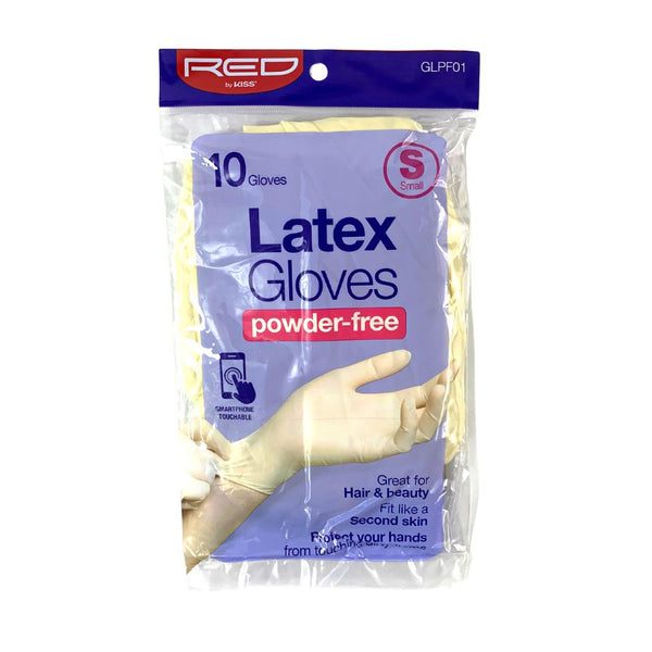 RED By Kiss Powder-Free Latex Gloves - Small 10CT