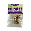 Magic Collection Filigree Hair Tube With Egyptian Accessory, Gold