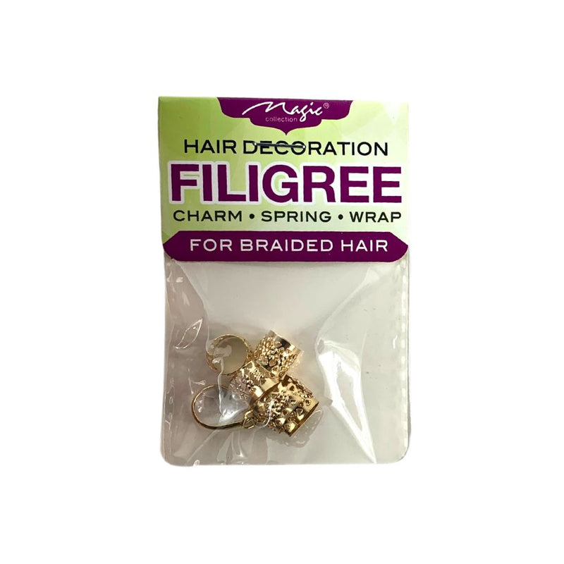 Magic Collection Filigree Tube With Waterdrop Charm, Gold