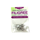 Magic Collection Filigree Tube With Waterdrop Charm, Silver