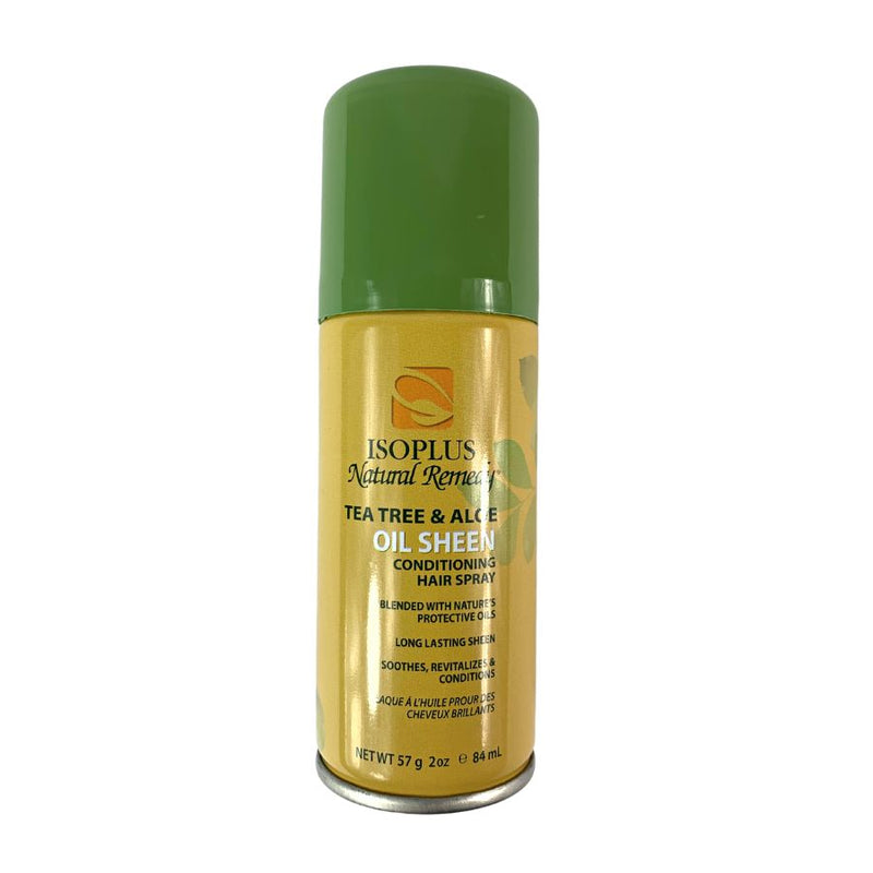 Isoplus Natural Remedy Tea Tree & Aloe Oil Sheen Conditioning Hair Spray 2 OZ