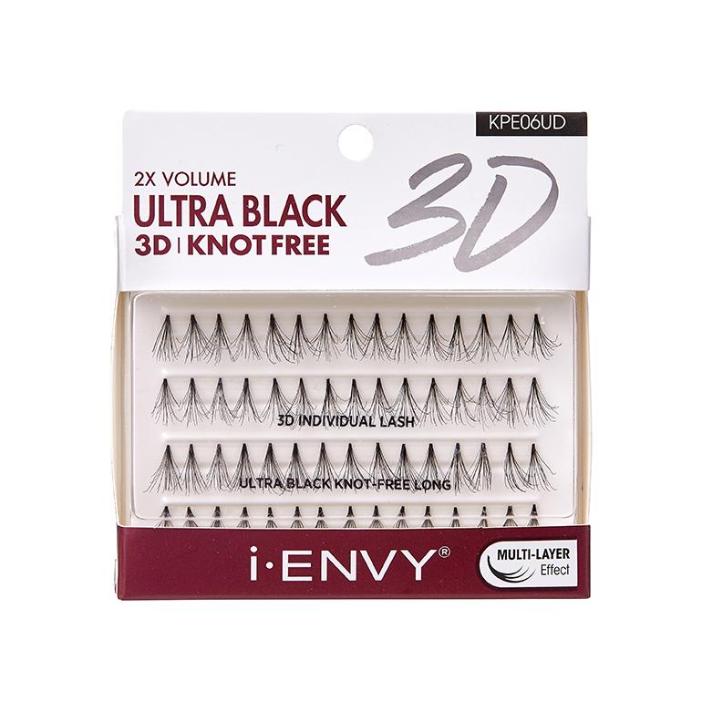 Kiss i-Envy Knot-Free Ultra Black 3D Individual Lash – Long