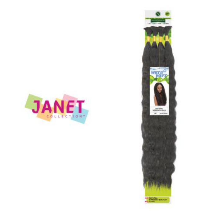 Janet Collection100% Unprocessed Virgin Remy Wet & Wavy Human Hair Braids - Natural S/ French Bulk 18"