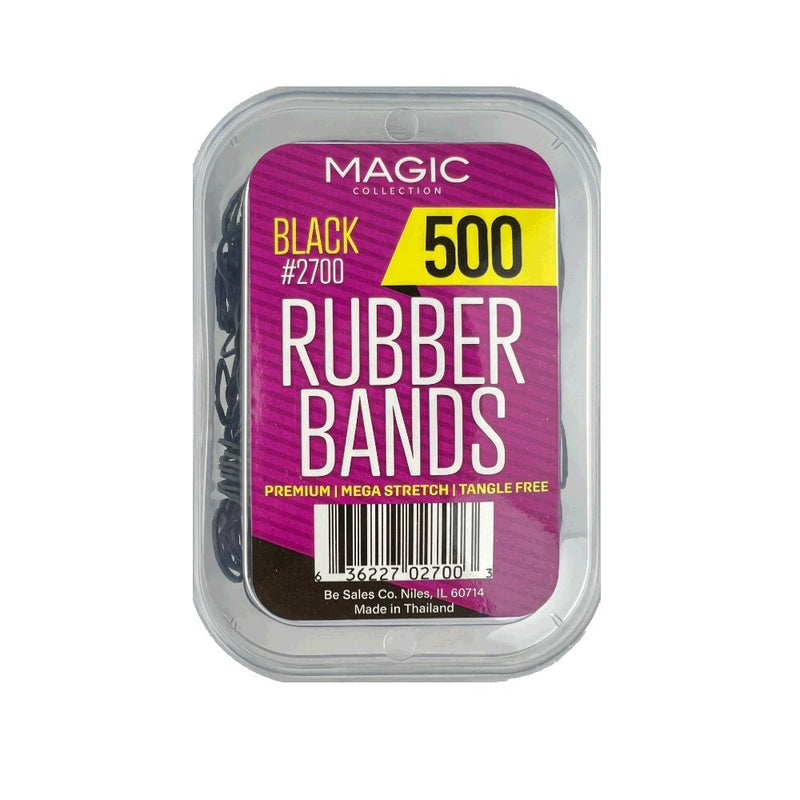 Magic Collection Small Black Rubber Bands 500 pcs