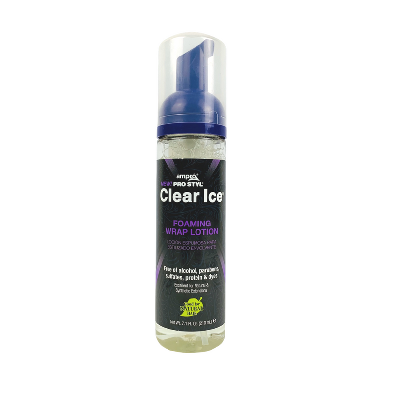 Ampro Pro Style Clear Foaming Wrap Lotion 7.1 OZ | Black Hairspray