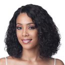 Bobbi Boss 100% Unprocessed Human Hair Lace Front Wig - MHLF-422 Water Curl 12" | Black Hairspray