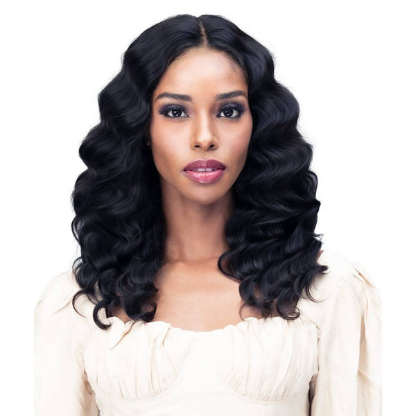 Bobbi Boss 100% Unprocessed Human Hair Lace Front Wig - MHLF482 Bronia | Black Hairspray