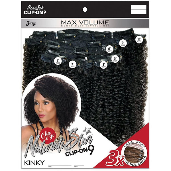 Zury Sis Naturali Star Human Hair Mix Clip-On 9 Weave – Kinky