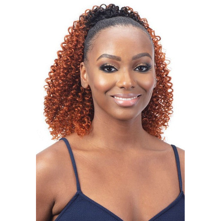 Shake-N-Go Organique Synthetic Drawstring Ponytail - Water Curl 14"