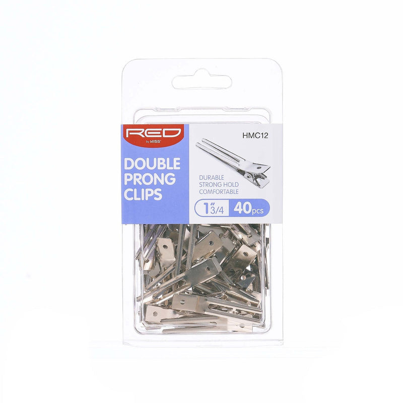 Red By Kiss Double Prong Clips 40PCS