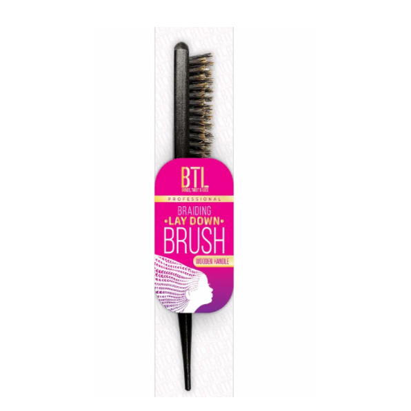 BTL Professional Braiding Lay Down Brush - BTLT02 | Black Hairspray