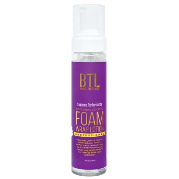 BTL Professional Supereme Performance Foam Wrap Lotion 8 oz | Black Hairspray