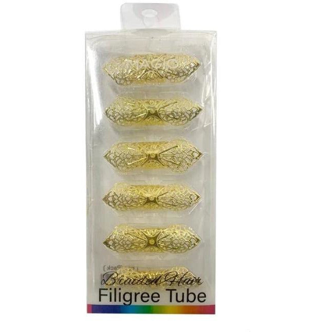 Magic Braided Hair Filigree Tube - Large 6 Pack