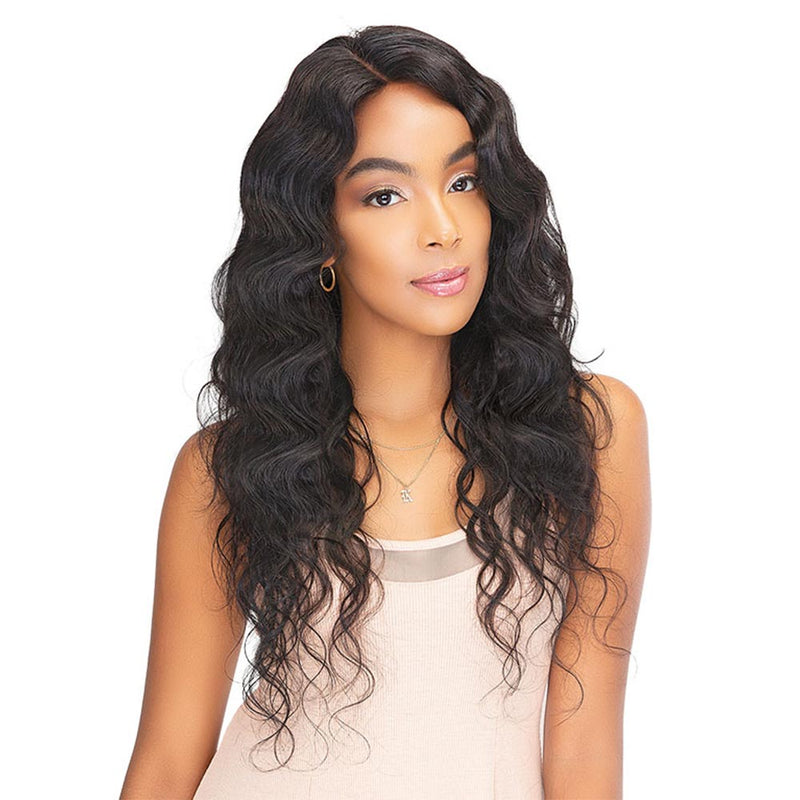 Janet Collection Melt 100% Virgin Remy Human Hair Bundle Weave - Brazilian Body 3PCS + 13" x 5" HD Frontal