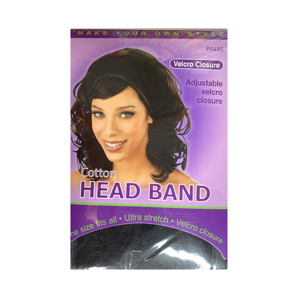 Annie Fashion Leader Cotton HeadBand #4433 Black | Black Hairspray