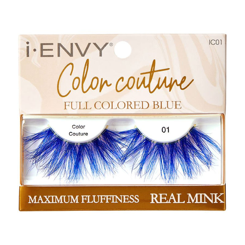 Kiss i-ENVY Color Couture Full Colored Blue Mink Lashes - IC01