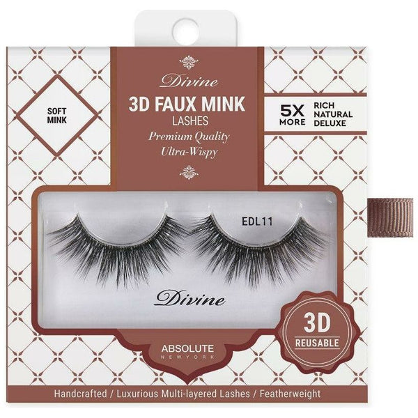 Absolute New York Divine 3D Faux Mink Lashes – EDL11 Tyche | Black Hairspray