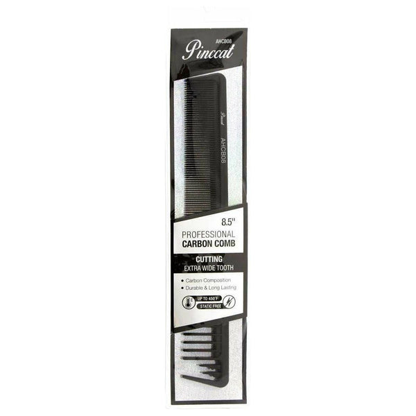 Absolute New York Pinccat 8.5" Cutting Extra Wide Tooth Carbon Comb #AHCB08 | Black Hairspray