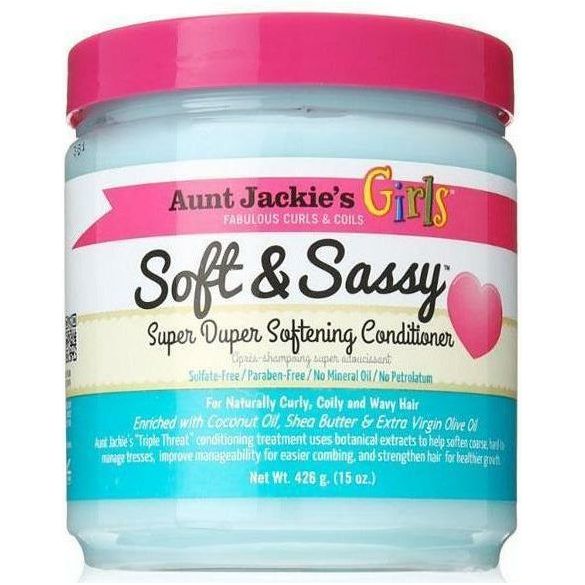 Aunt Jackie's Girls Soft & Sassy Super Duper Softening Conditioner 15 OZ | Black Hairspray