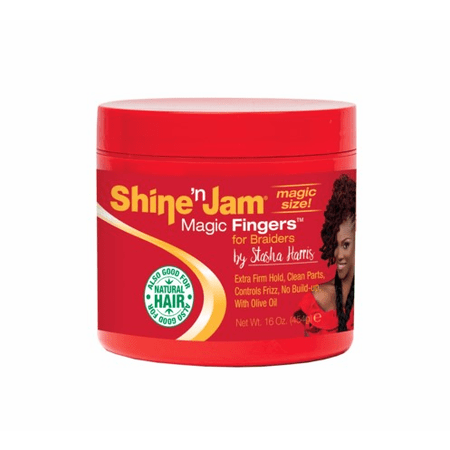 Ampro Shine n' Jam Magic Fingers Edge Magic For Braiders 16 OZ | Black Hairspray