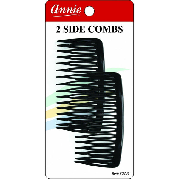 Annie Side Combs Large 2 PCS  #3201 | Black Hairspray