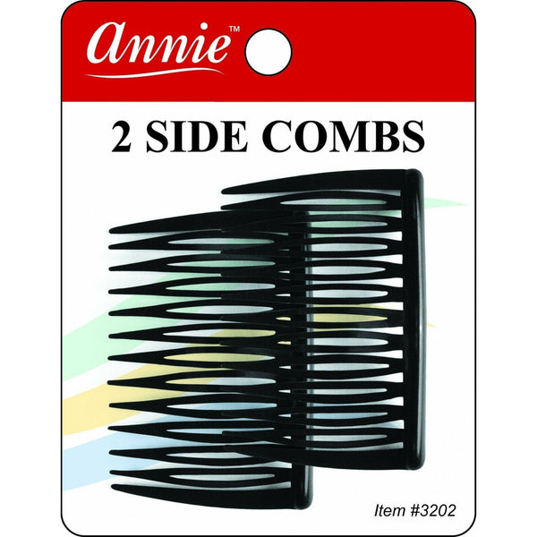 Annie Side Combs Medium 2 PCS  #3202 | Black Hairspray