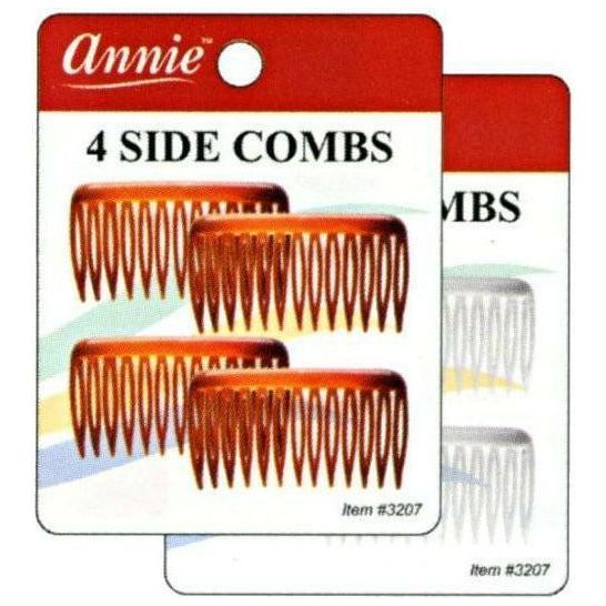 Annie Side Combs Small 4 PCS  #3207 | Black Hairspray
