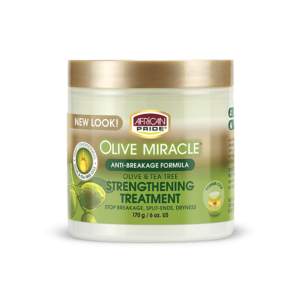 African Pride Olive Miracle Strengthening Treatment 6 OZ | Black Hairspray