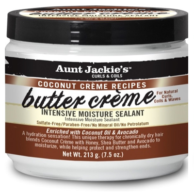 Aunt Jackie's Butter Crème Intensive Moisture Sealant 7.5 OZ | Black Hairspray