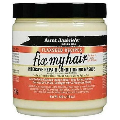 Aunt Jackie's Fix My Hair Intensive Repair Conditioning Masque 15 OZ | Black Hairspray
